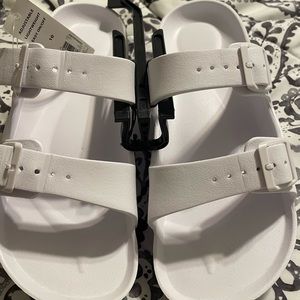 White sandals